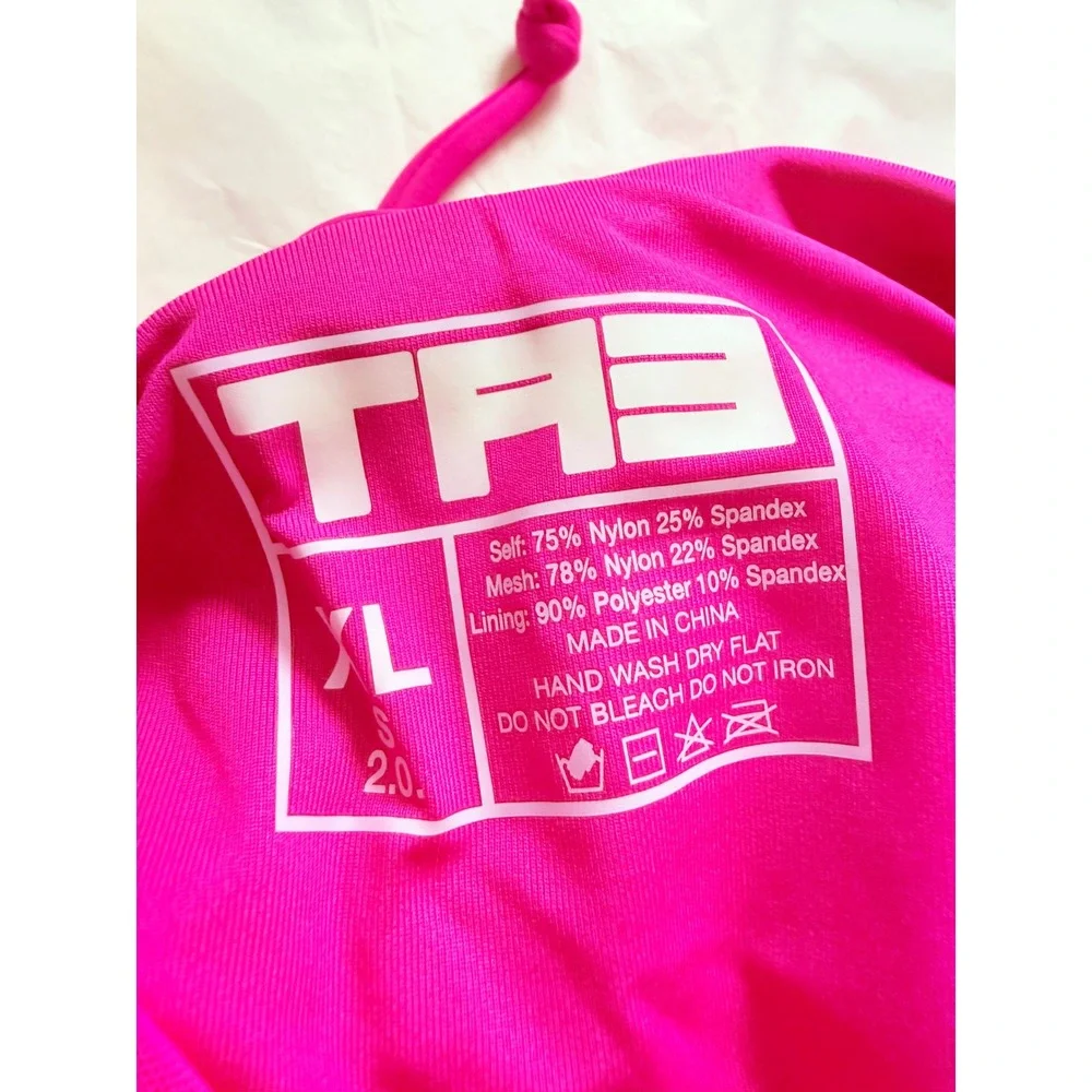 Ta3 Plungey Pink XL‎ Short One Piece Swim NWT